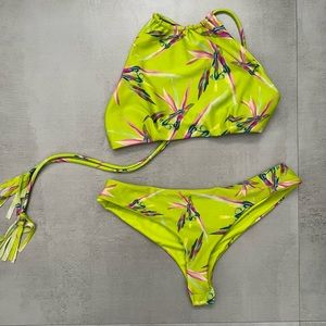 Small Lychee Swim Two Piece Neon Bikini